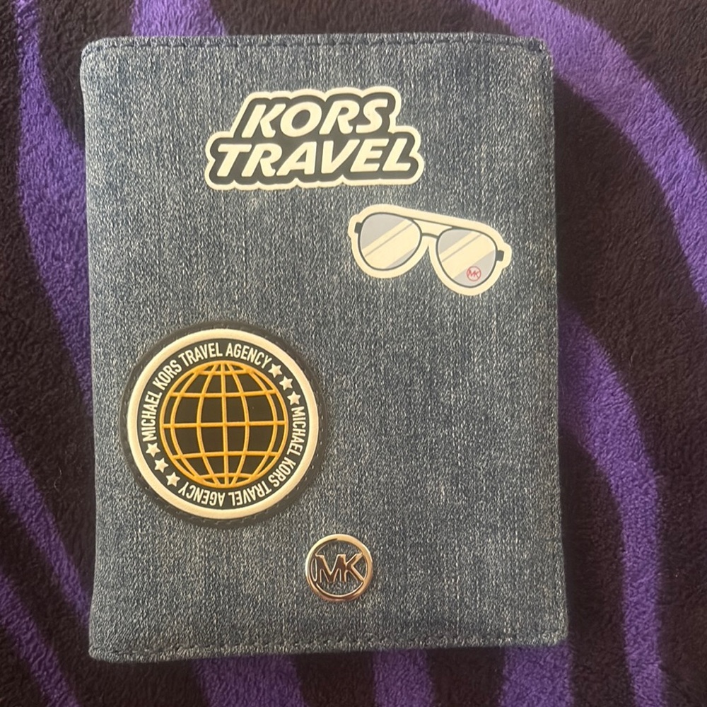 Michael Kors Blue Denim Passport Cover